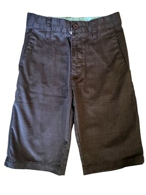 Burnside Boys Board shorts 10/12 plaid navy blue Bermuda